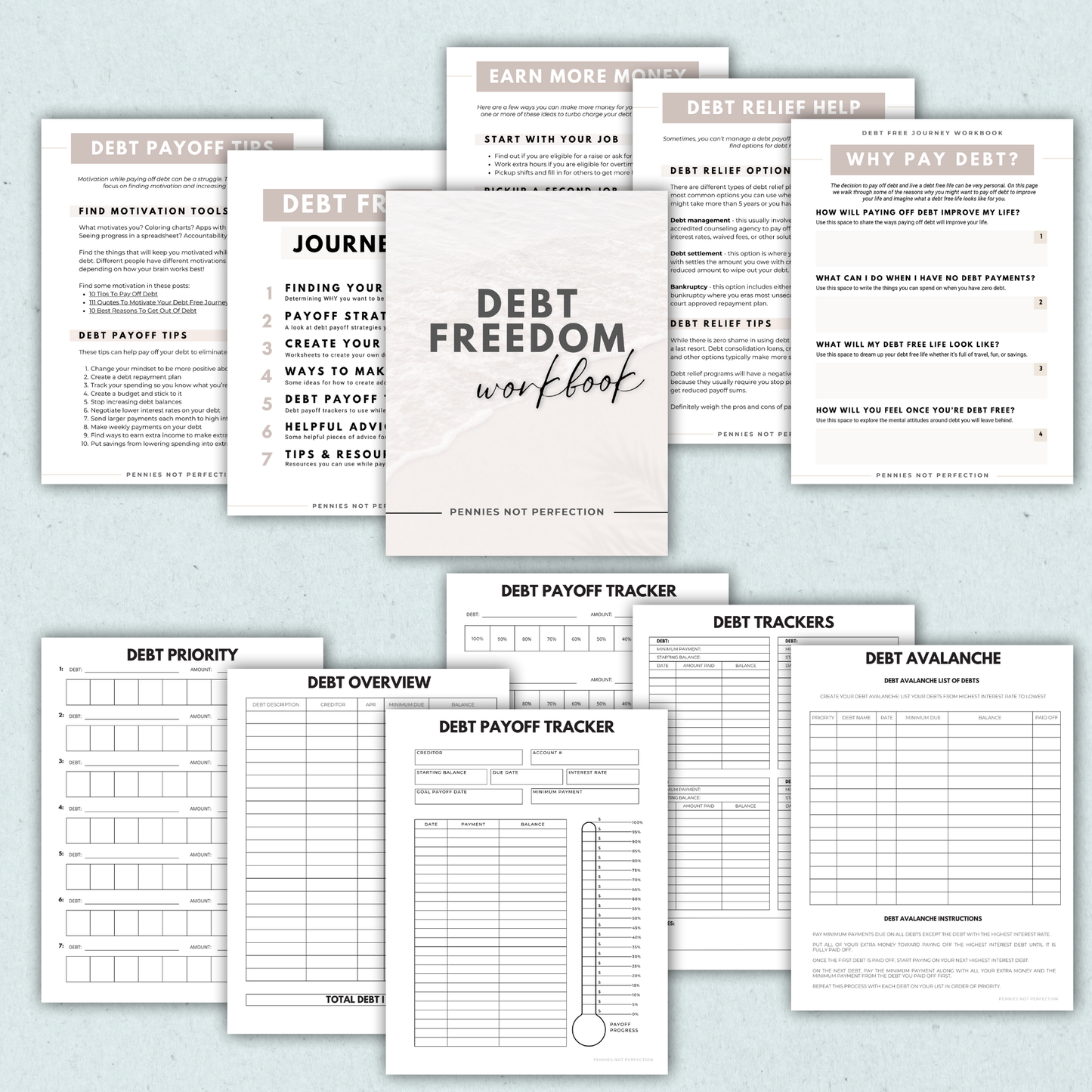 Debt Payoff Worksheet Bundle