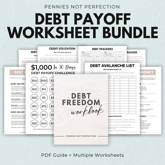 Debt Payoff Worksheet Bundle