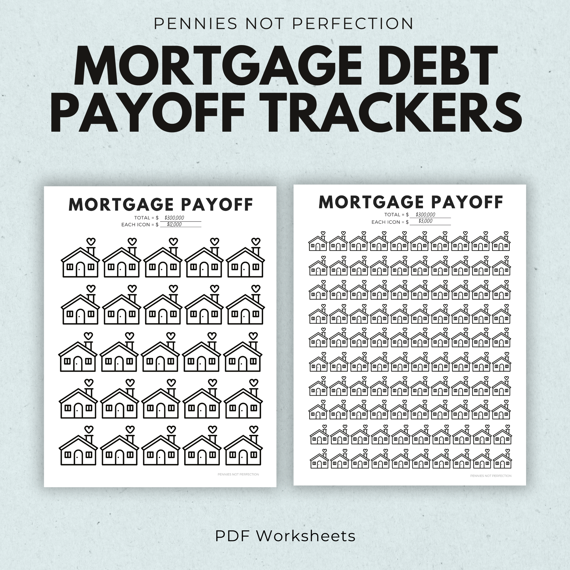 Mortgage Payoff Tracker Printable – penniesnotperfection for Free Printable Mortgage Payoff Chart