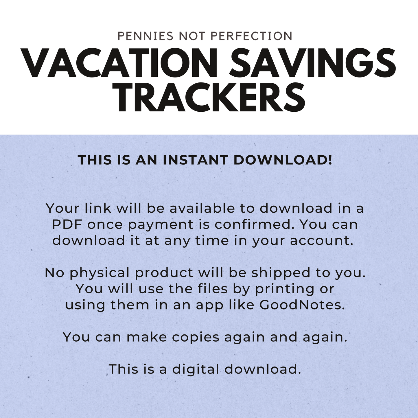 Vacation Savings Tracker (Save From $250 to $10,000)