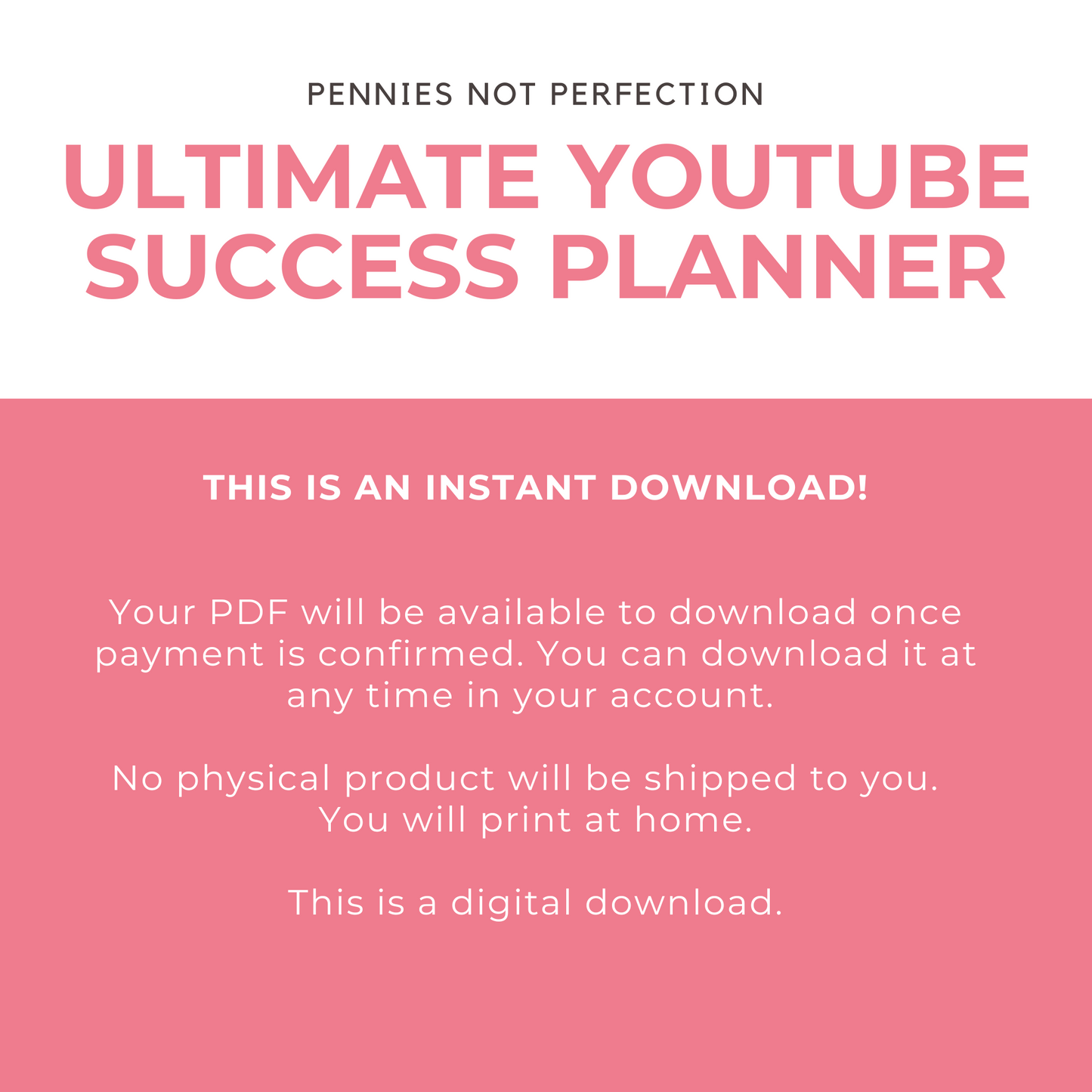 YouTube Success Planner Printable Guide