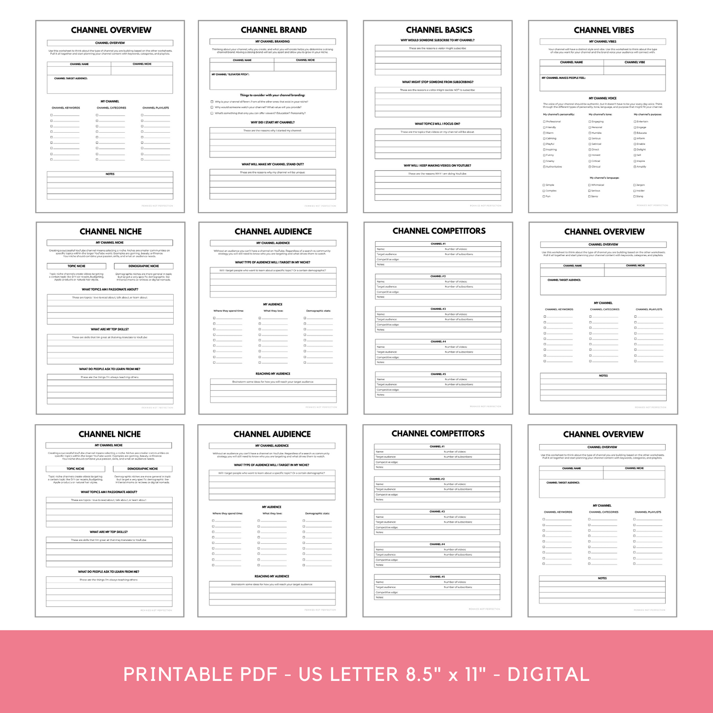 YouTube Success Planner Printable Guide