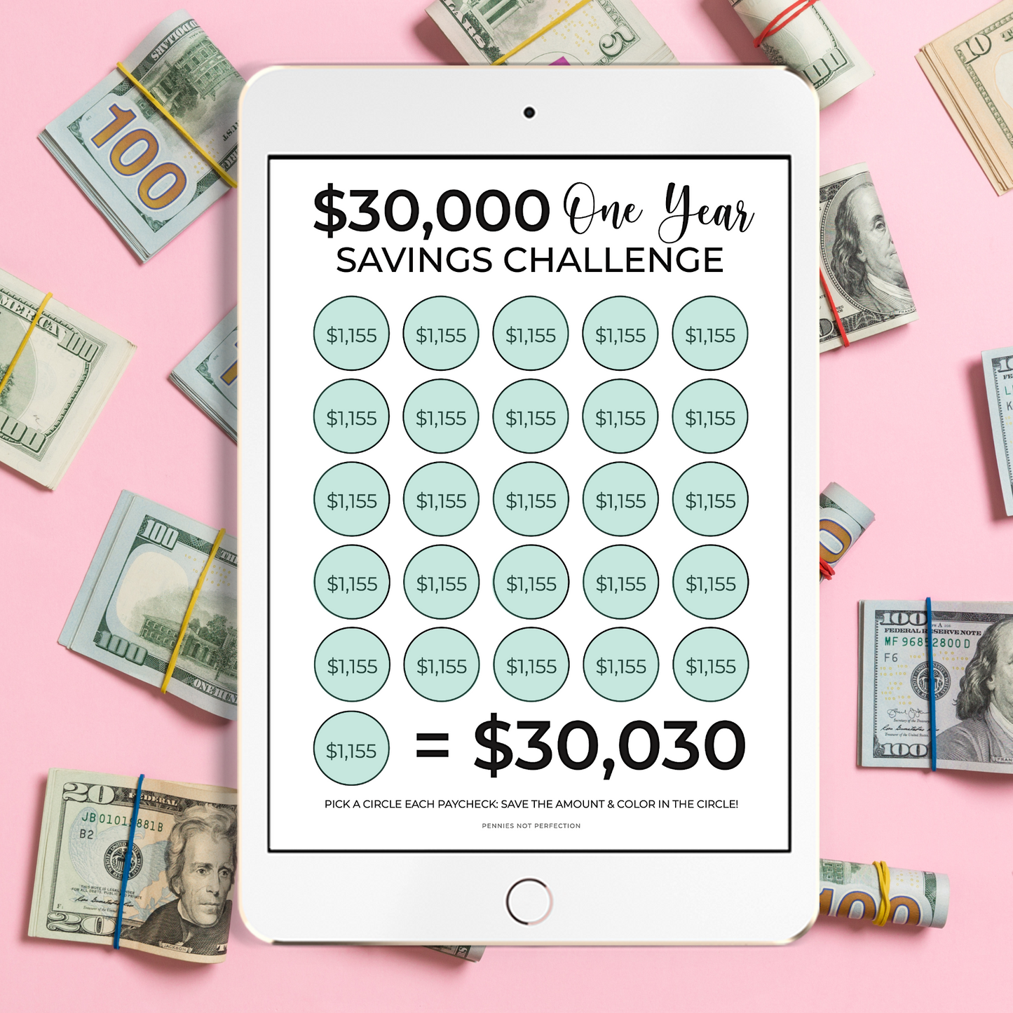 $30,000 Biweekly Savings Challenge Printable (Save $30,000 In One Year)