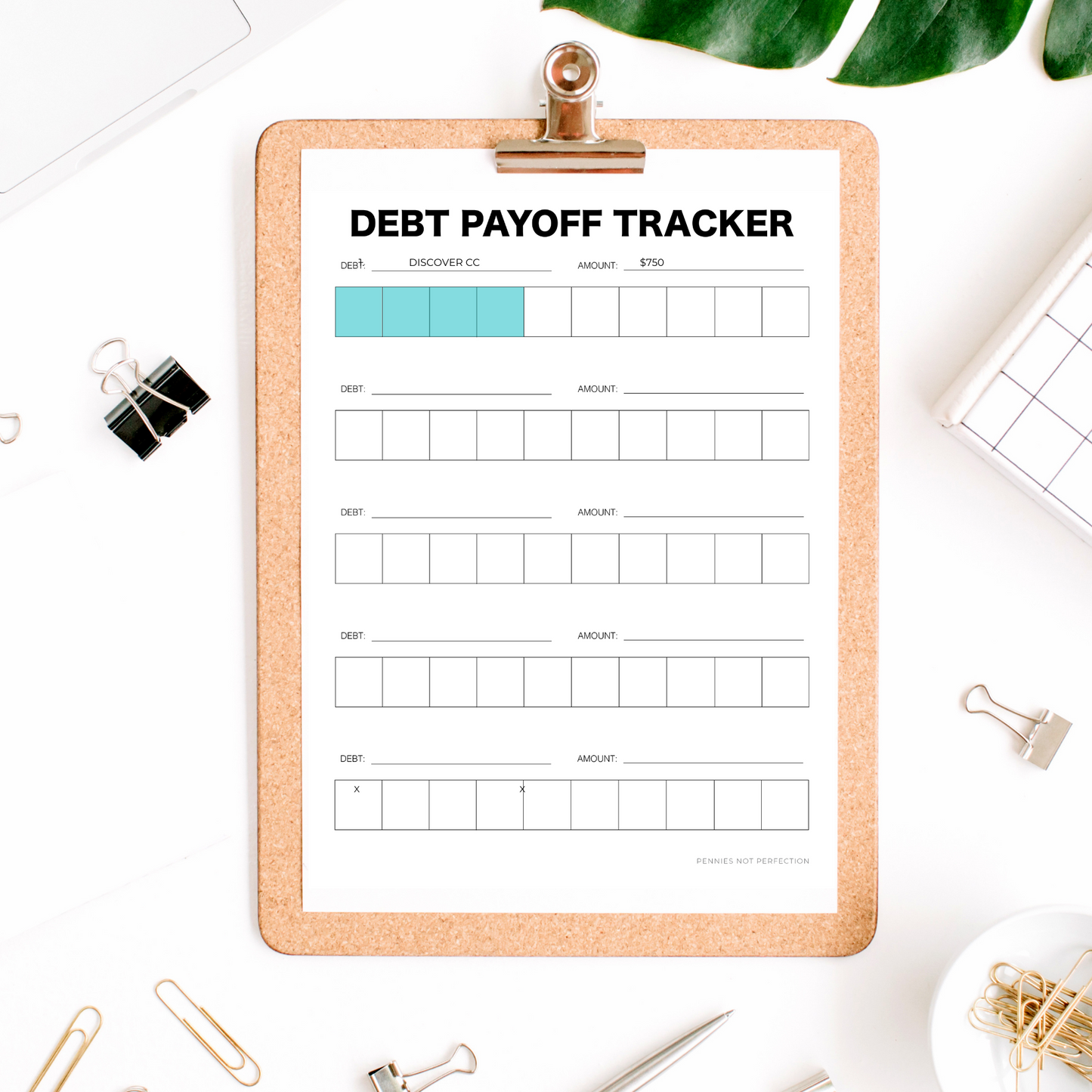Debt Payoff Progress Tracker Printable