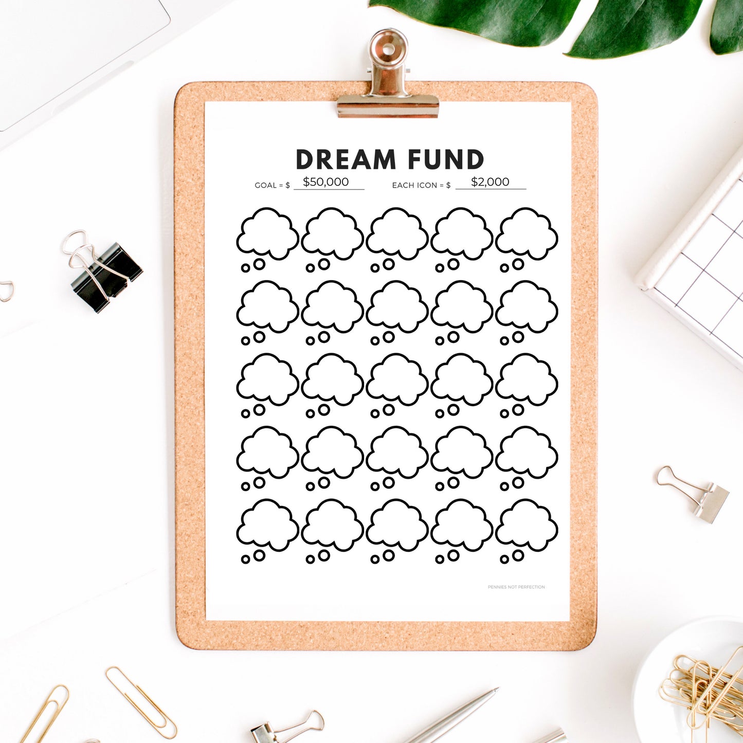 Dream Fund Savings Tracker Printable 1