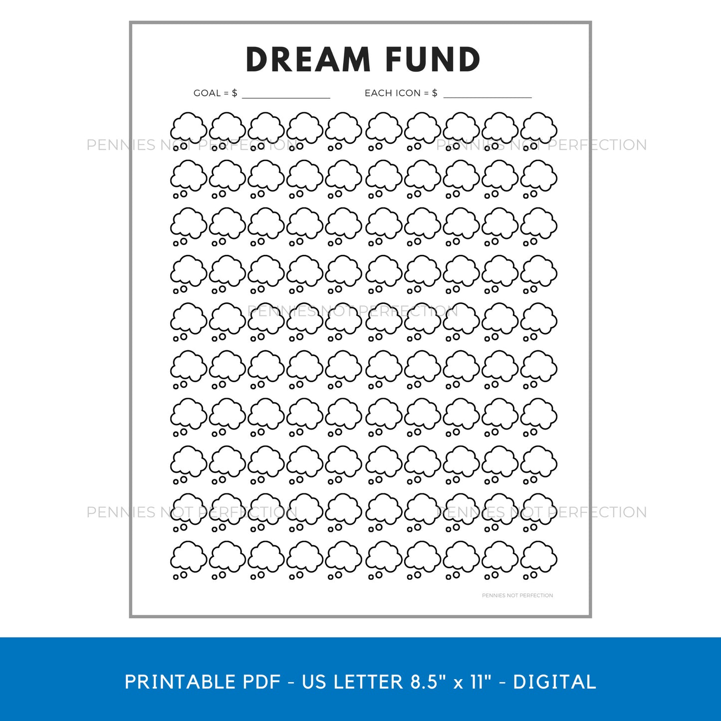 Dream Fund Savings Tracker Printable 1