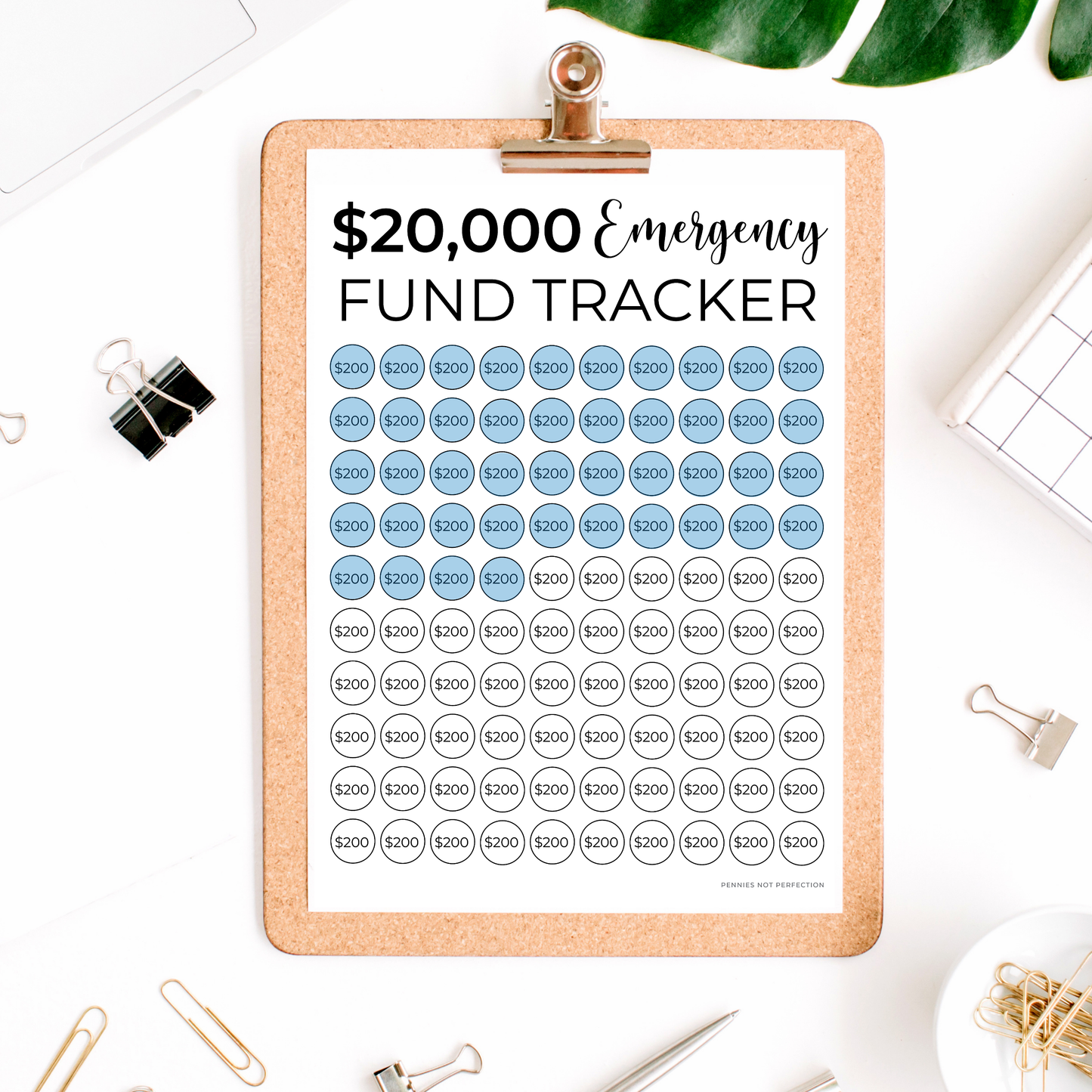 Emergency Fund Savings Tracker Bundle | Emergency Savings Printable By Amount
