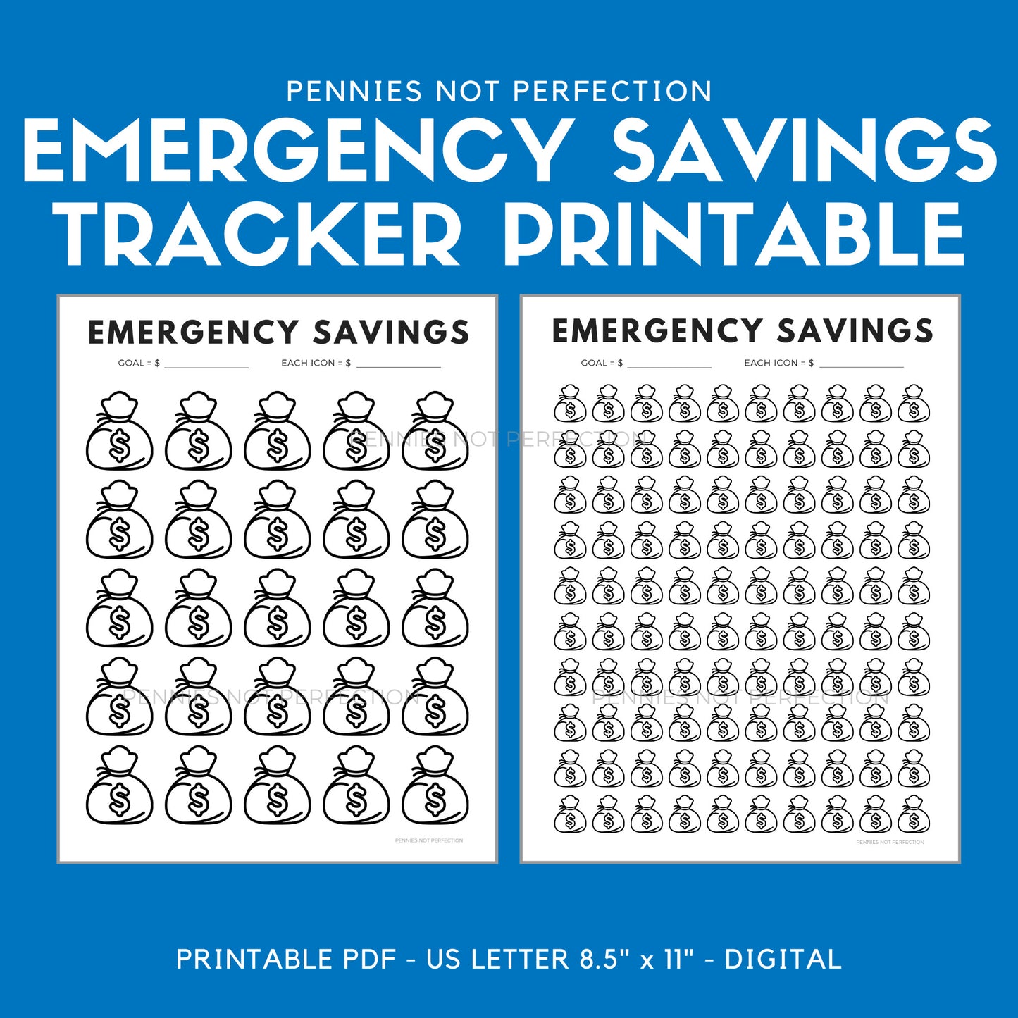 Emergency Fund Savings Tracker | Savings Tracker Printable