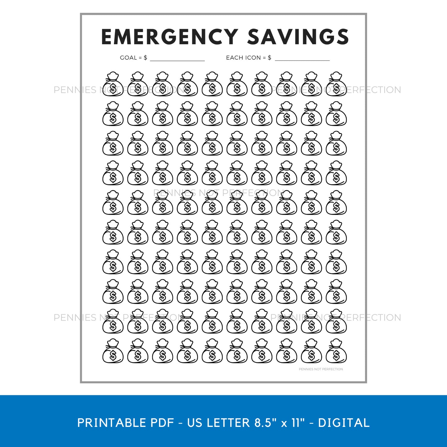 Emergency Fund Savings Tracker | Savings Tracker Printable