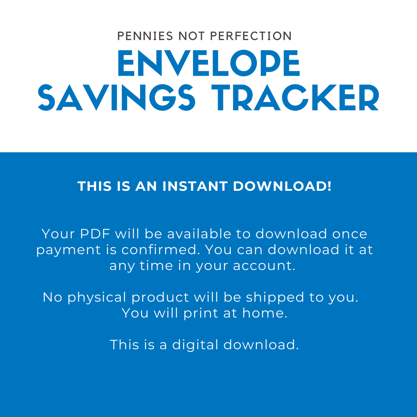 Envelope Savings Tracker Printable | Envelope Sinking Funds Tracker Chart | Save Money Printable Or Digital 1