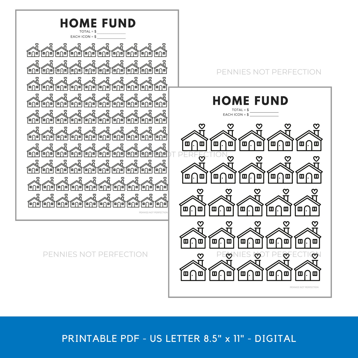 Home Sweet Home Savings Goal Tracker | Home Savings Tracker Printable 6