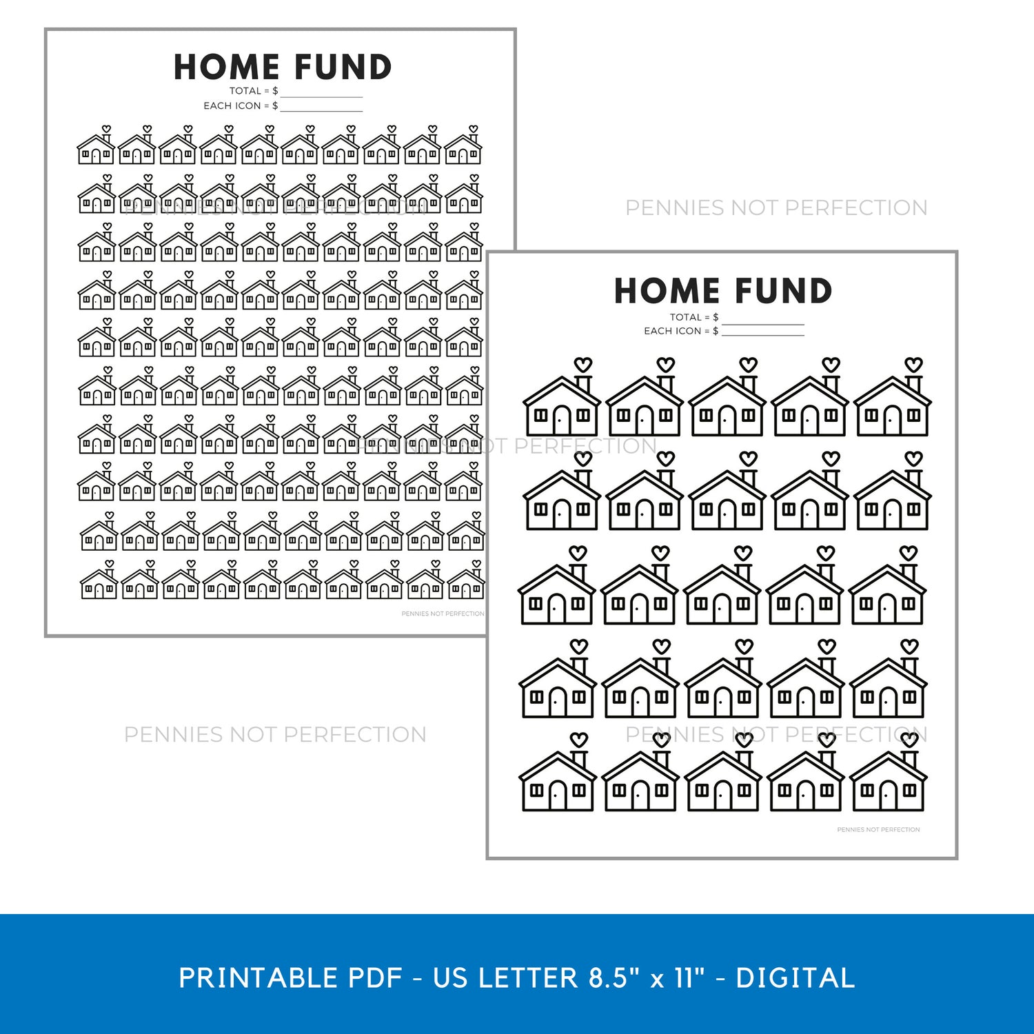 Home Sweet Home Savings Goal Tracker | Home Savings Tracker Printable 6