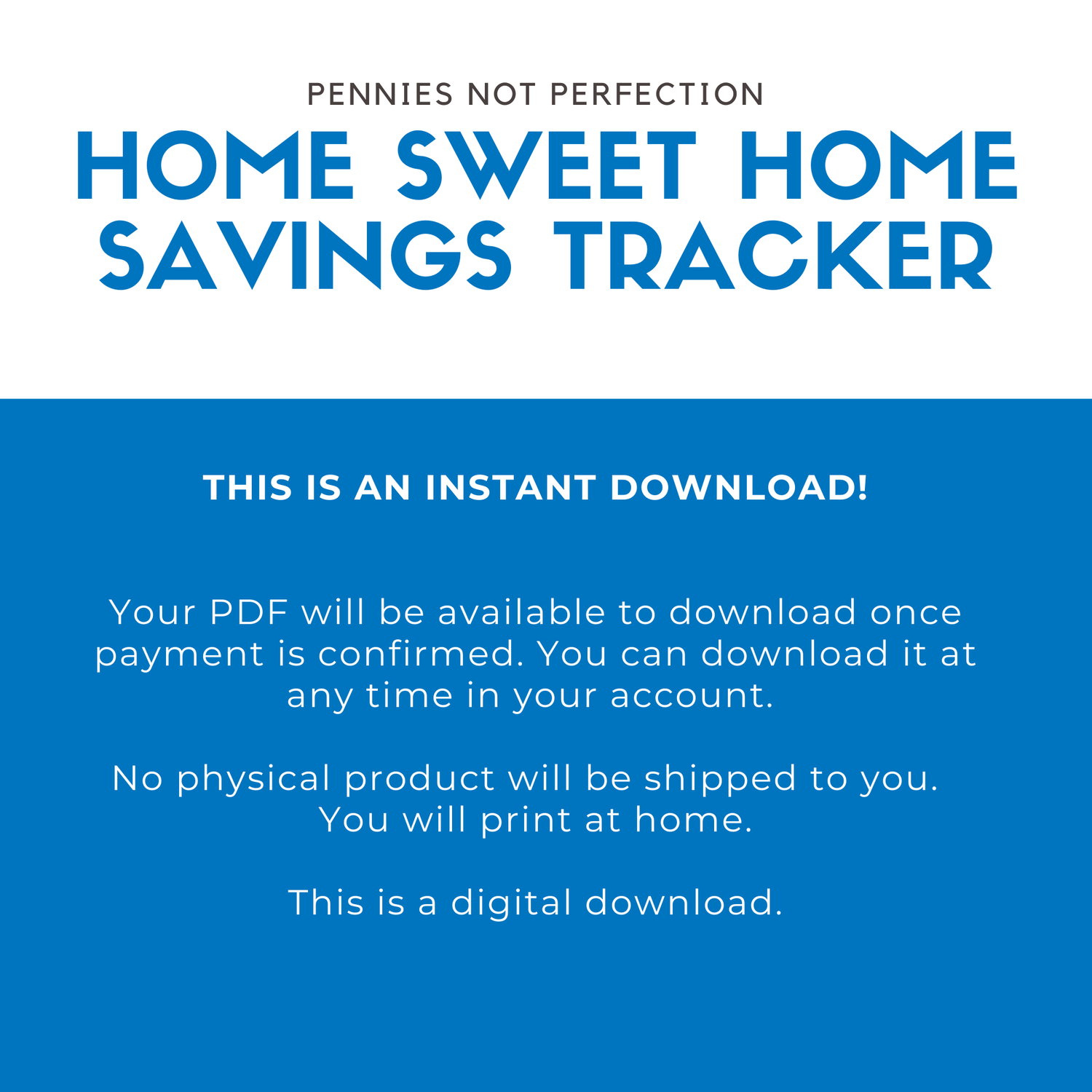 Home Sweet Home Savings Goal Tracker | Home Savings Tracker Printable 6