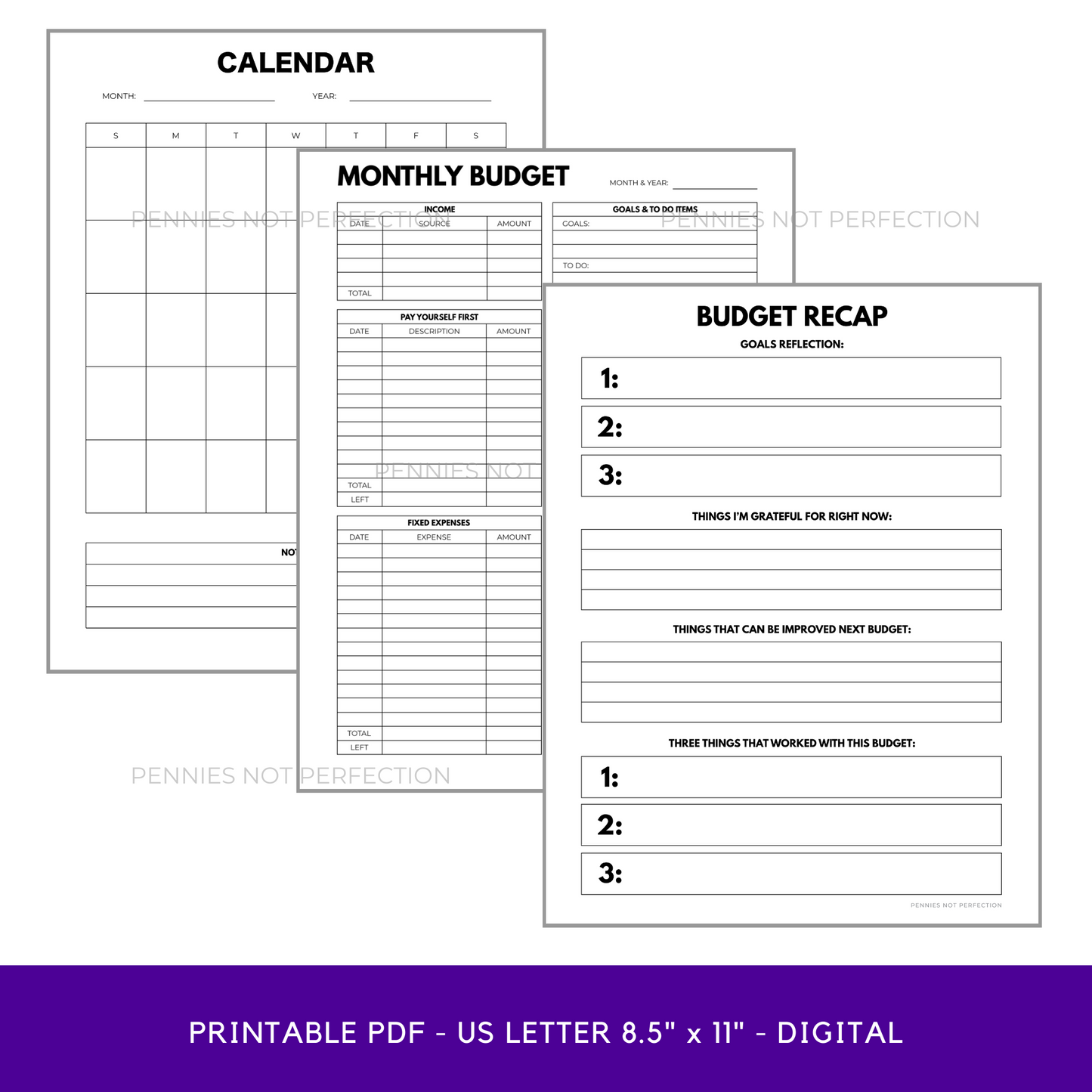 Pay Yourself First Budget Printable Planner