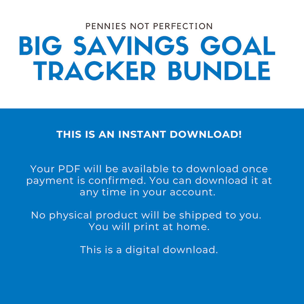 Savings Tracker Bundle + Tips, Savings Tracker Printable By Amount, Savings Challenge Tracker, Money Challenge, Save Money Planner