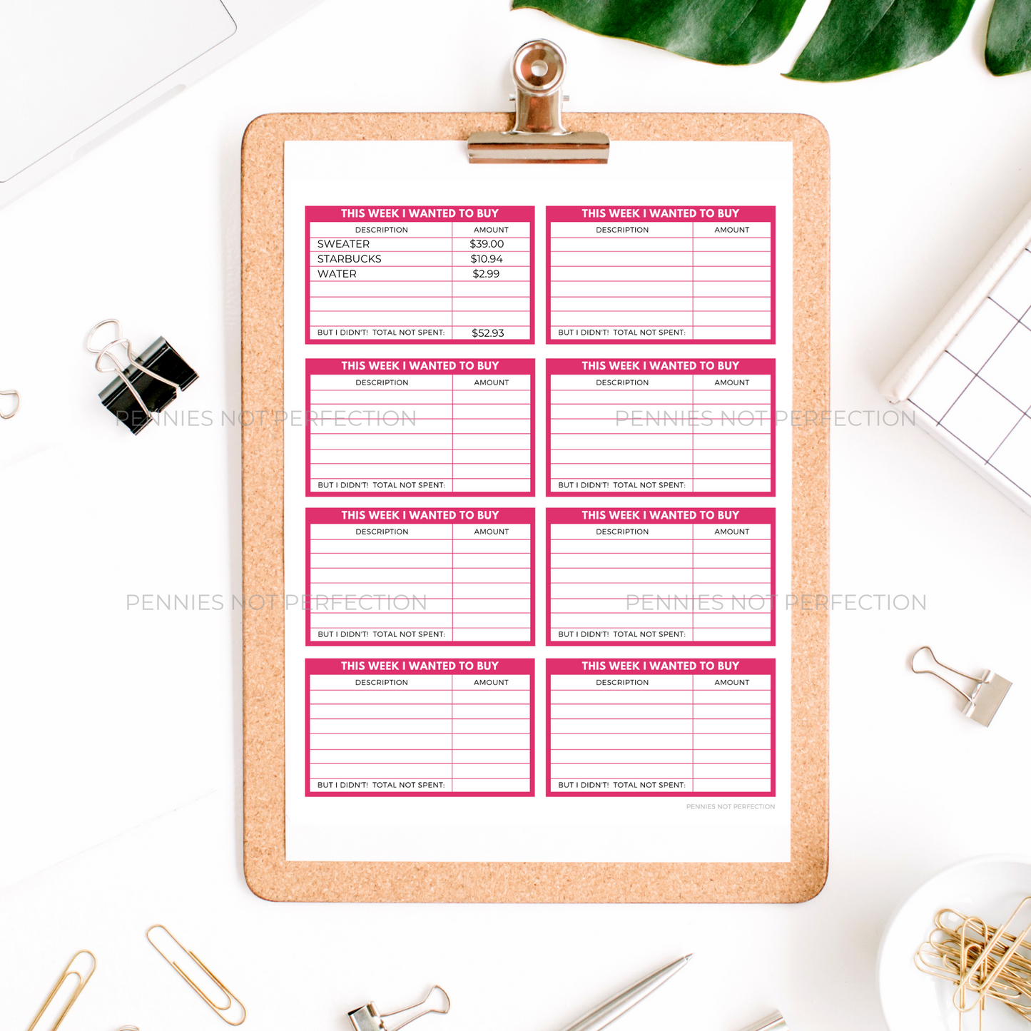 Stop Impulse Shopping Tool (Printable Challenge Cards)