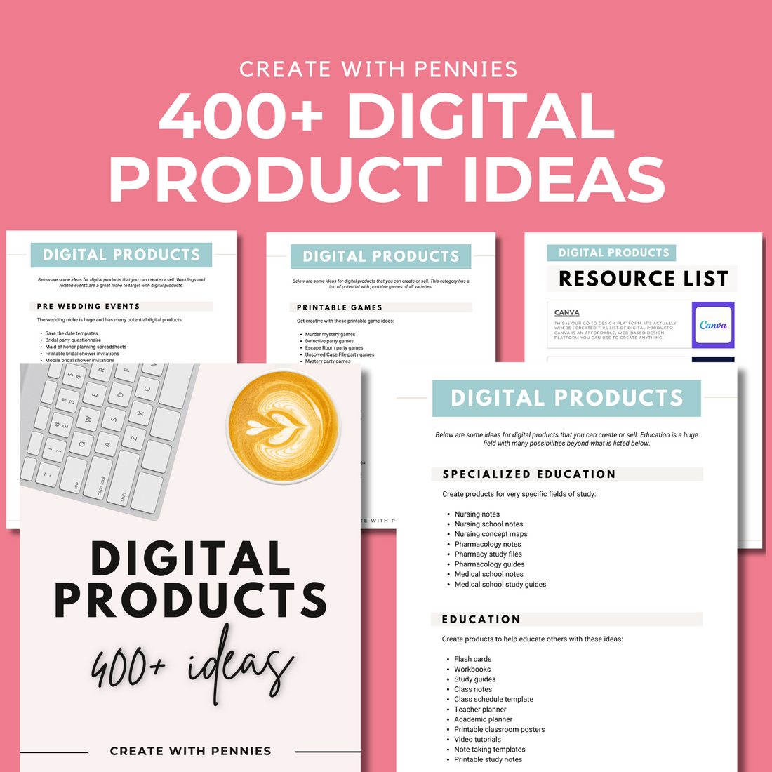 400+ Digital Product Ideas For Passive Income – penniesnotperfection