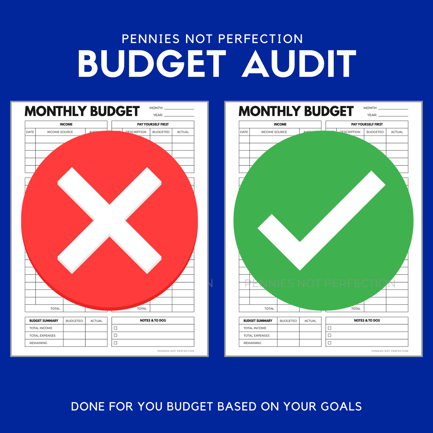 Budget Audit (Done For YOU Budget)