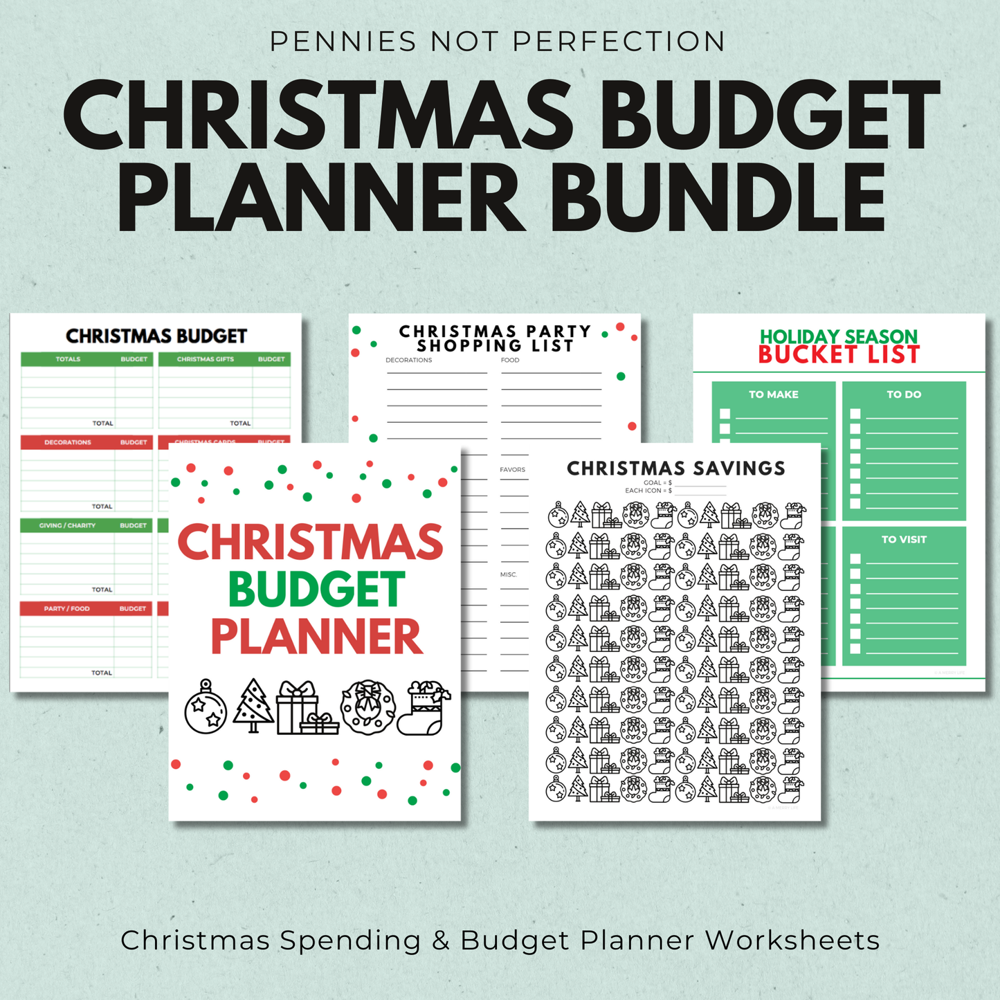 Debt-Free Christmas Budget Planner Bundle