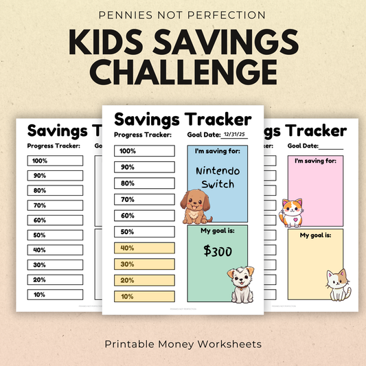 Cute Kids Savings Tracker