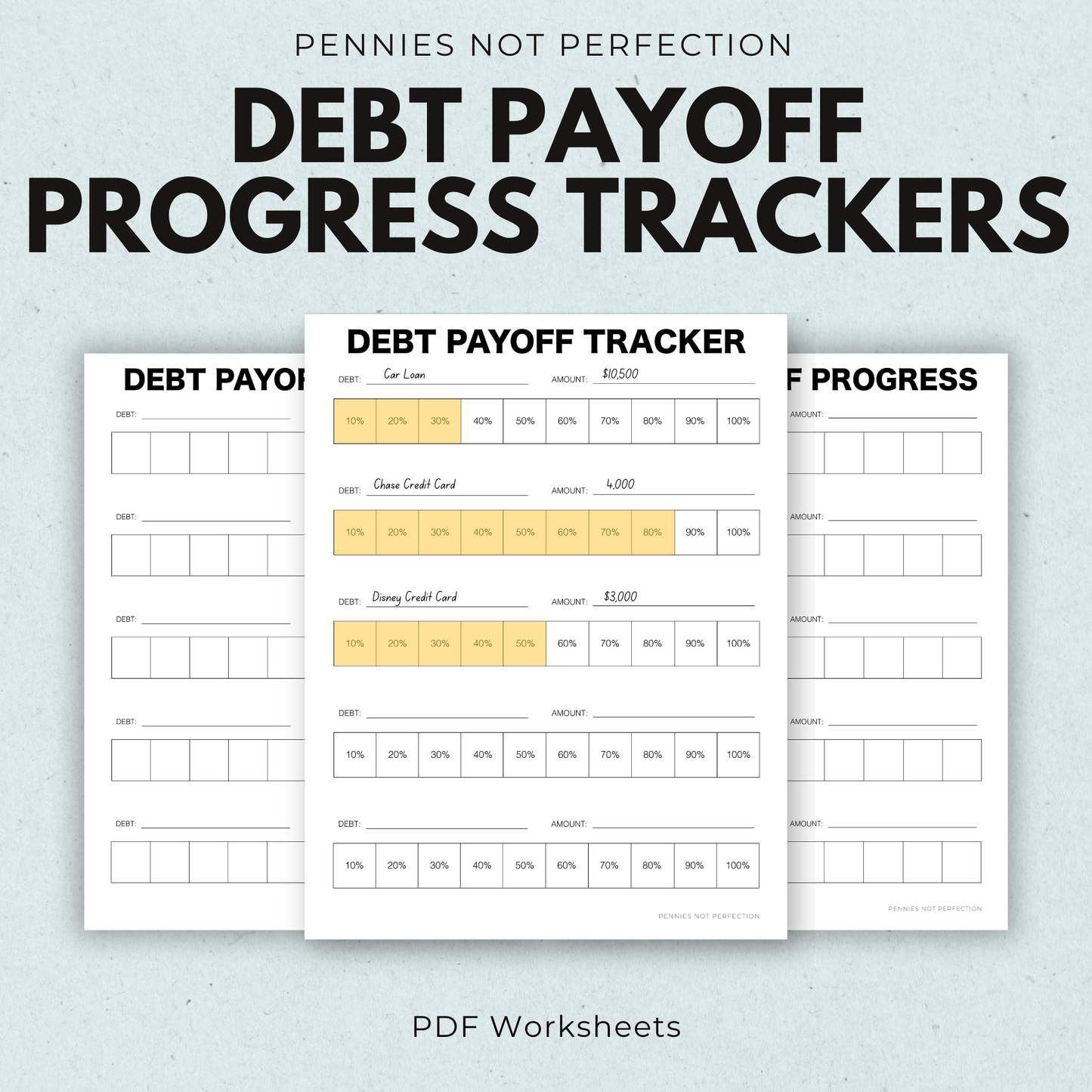 Debt Payoff Progress Tracker Printable