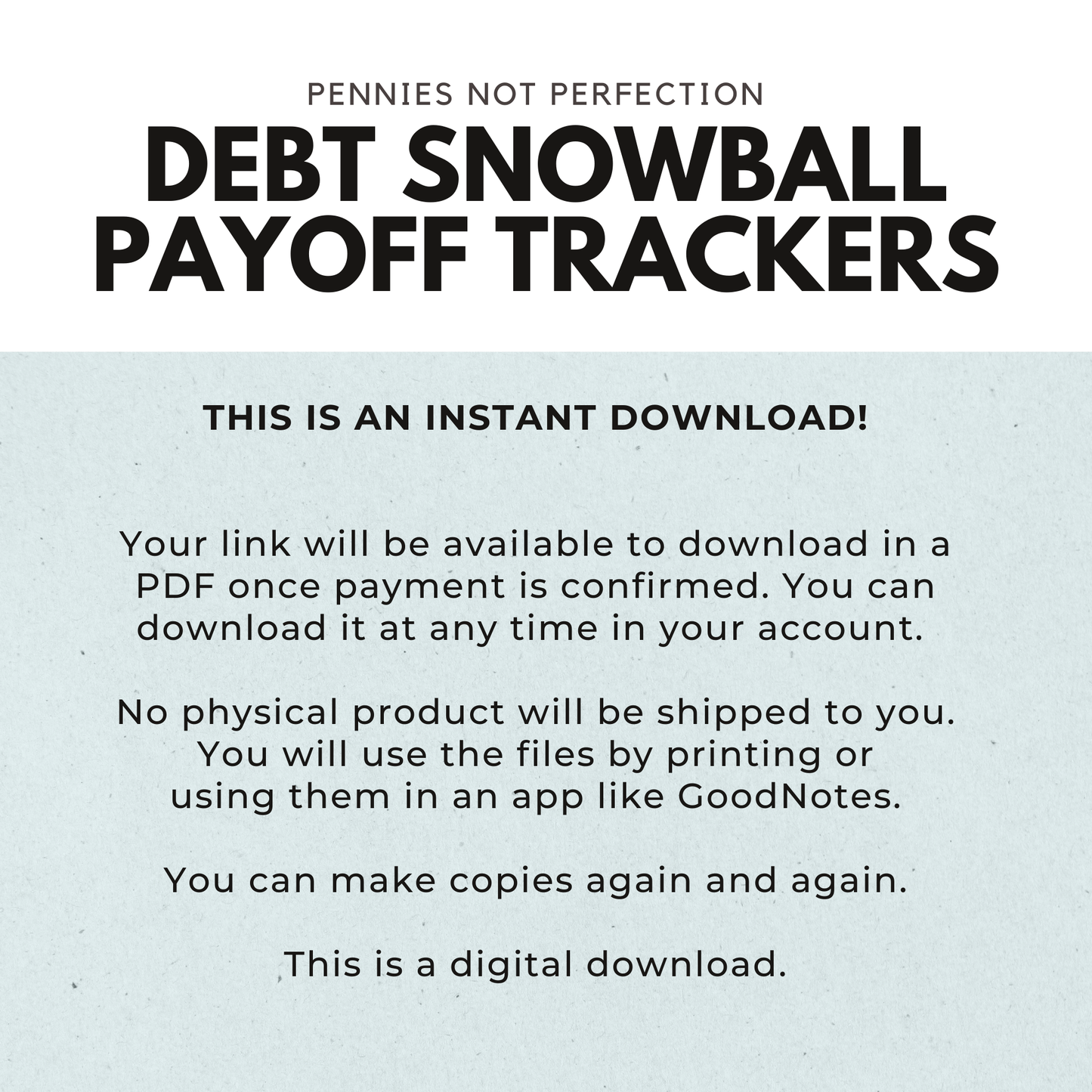 Debt Snowball Payoff Tracker Printable