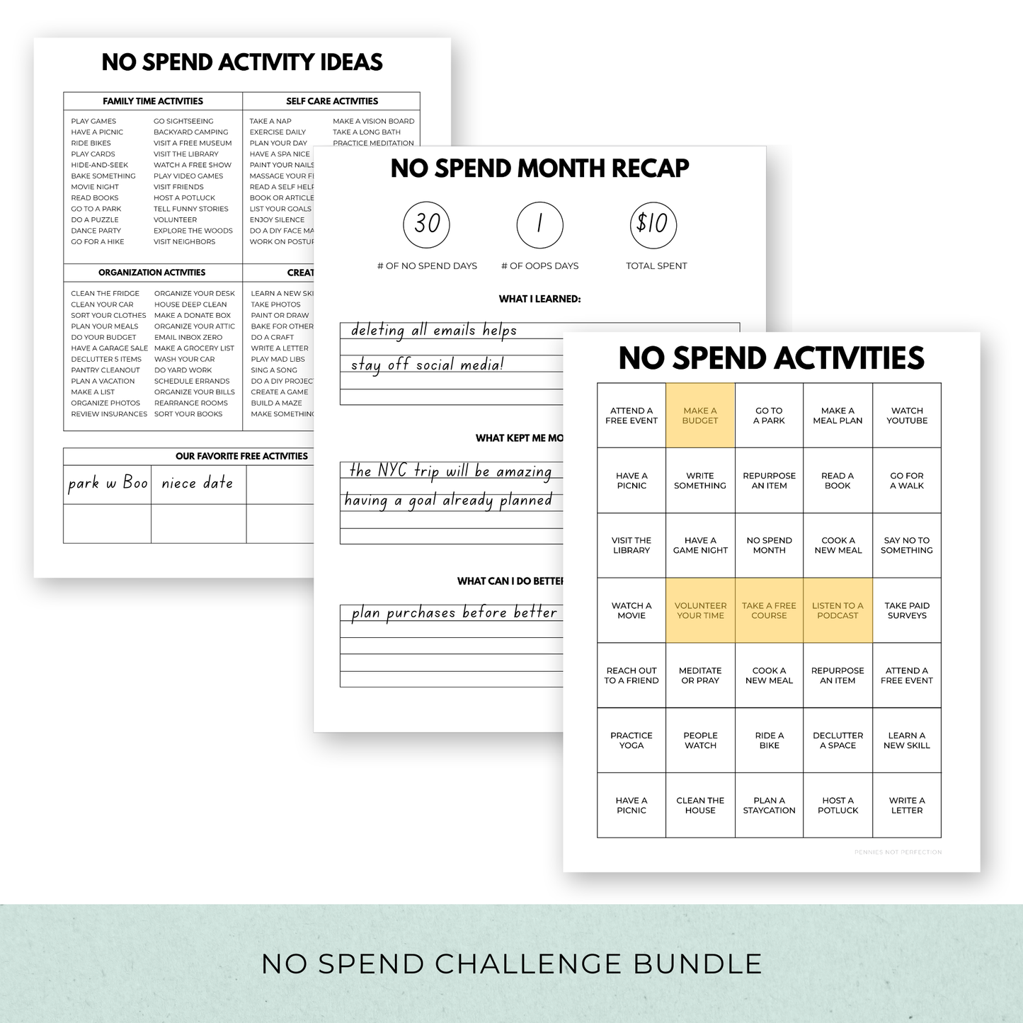 No Spend Challenge Bundle