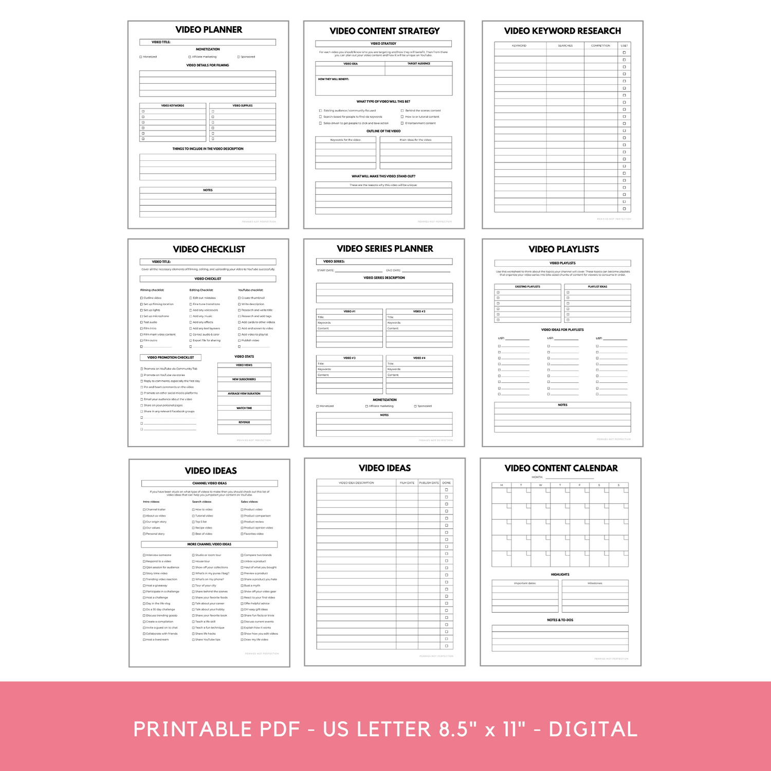 YouTube Success Planner Printable Guide – penniesnotperfection youtube-success-planner-printable-guide-penniesnotperfection