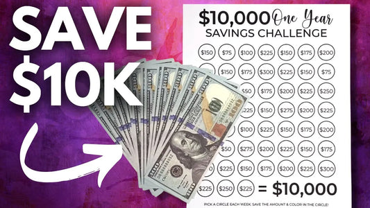 $10,000 In One Year Savings Challenge Tracker Printable