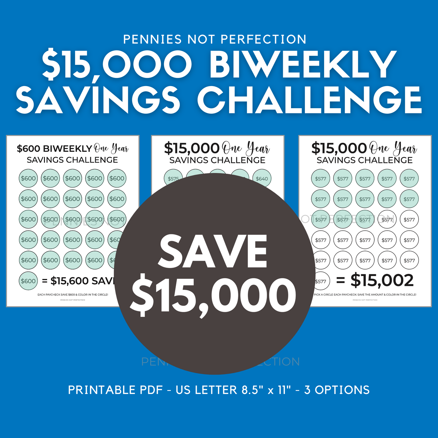 Monthly Saving Challenge Printables 