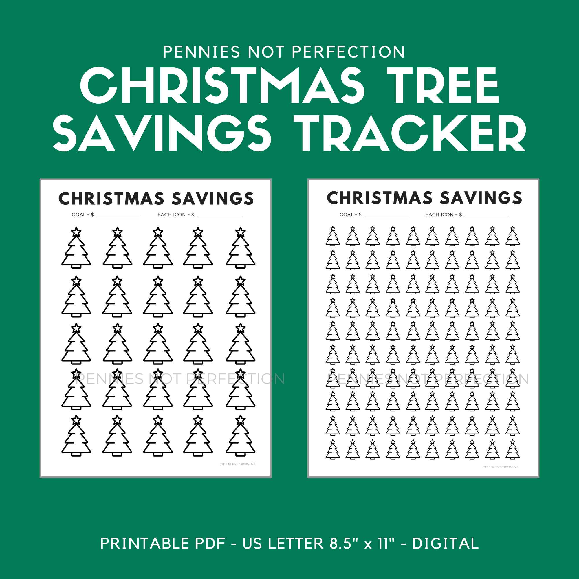 Christmas Savings Tracker Printable | Savings Tree Coloring Chart ...