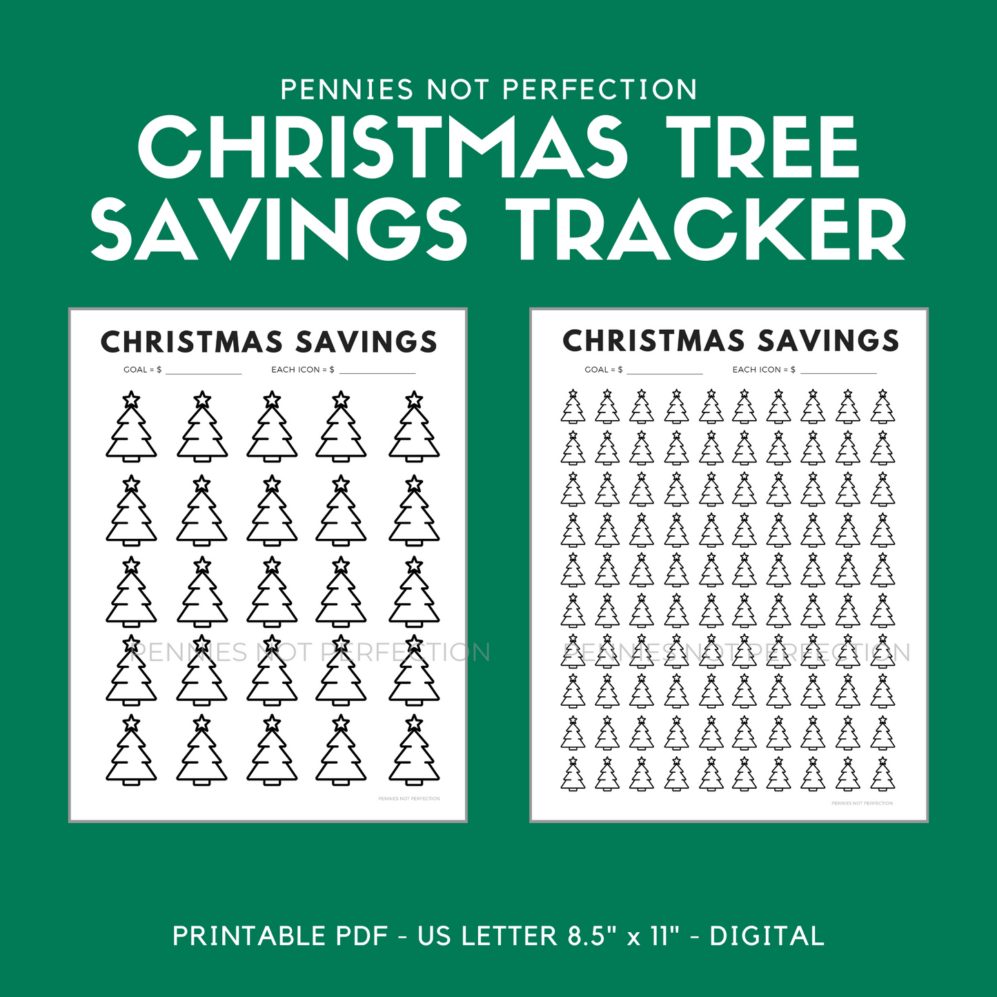 Christmas Savings Tracker Printable | Savings Tree Coloring Chart