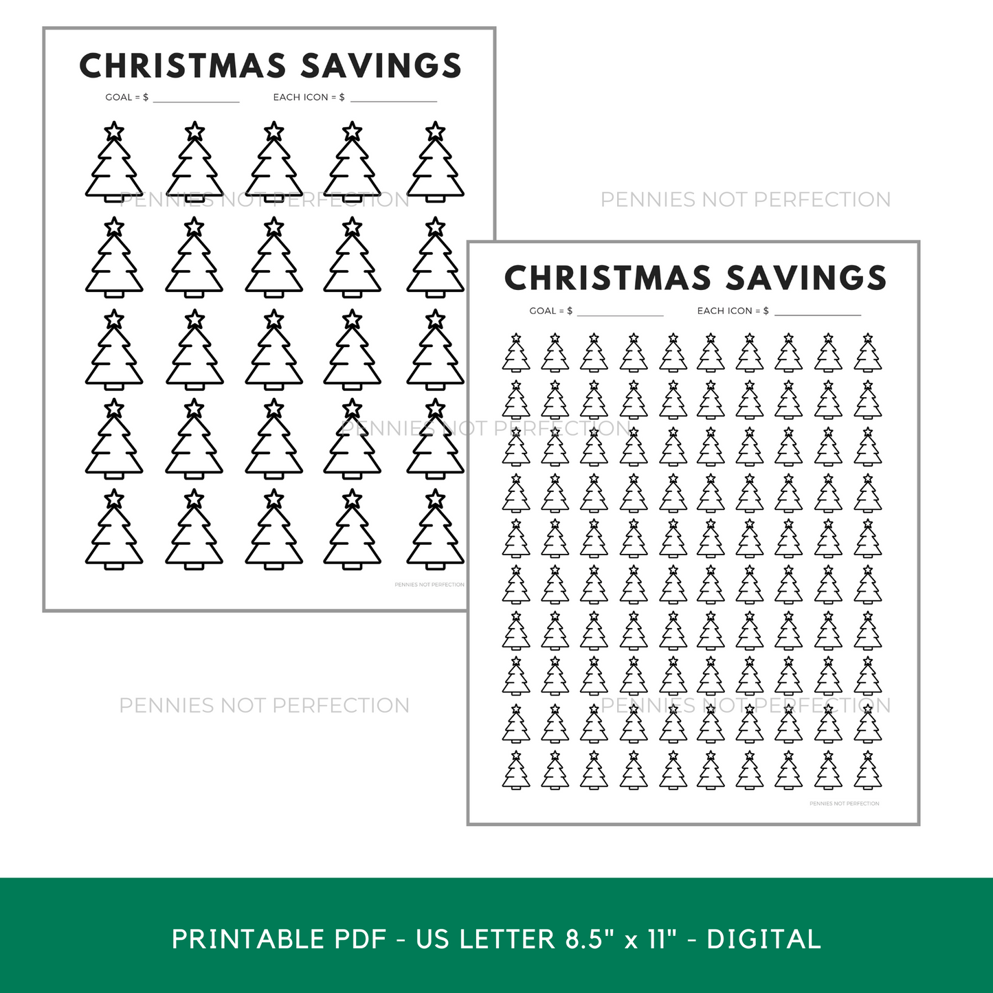 Christmas Savings Tracker Printable | Savings Tree Coloring Chart