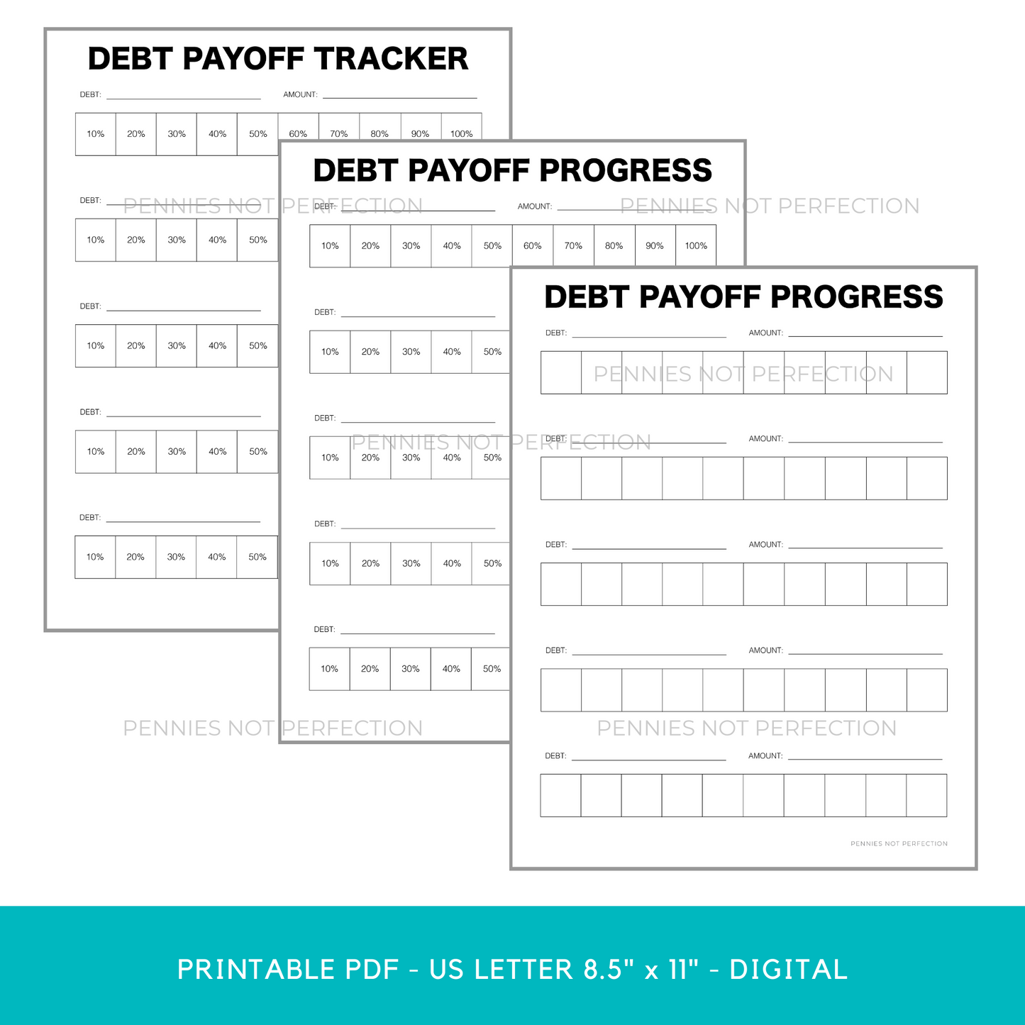 Debt Payoff Progress Tracker Printable