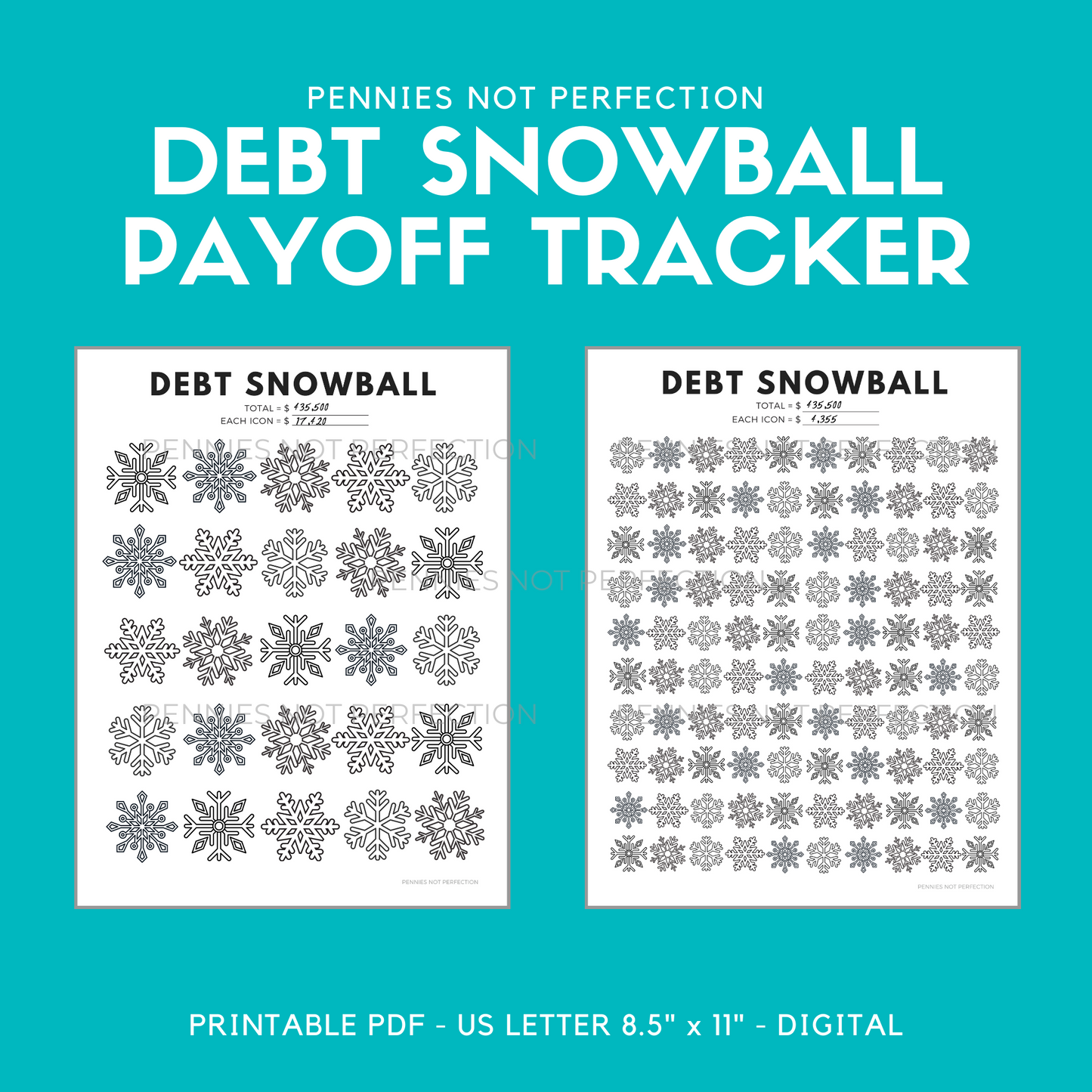 Debt Snowball Payoff Tracker Printable