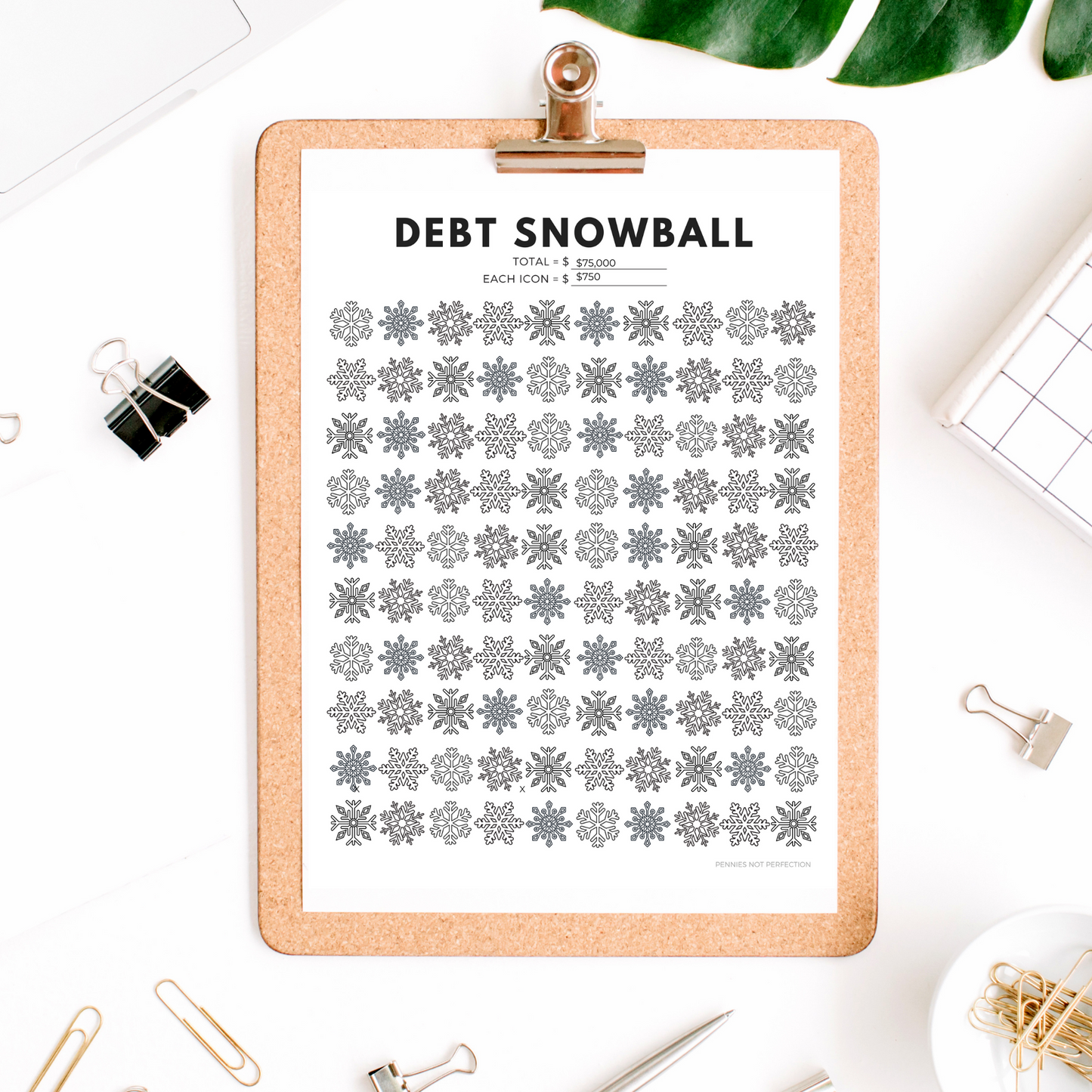 Debt Snowball Payoff Tracker Printable