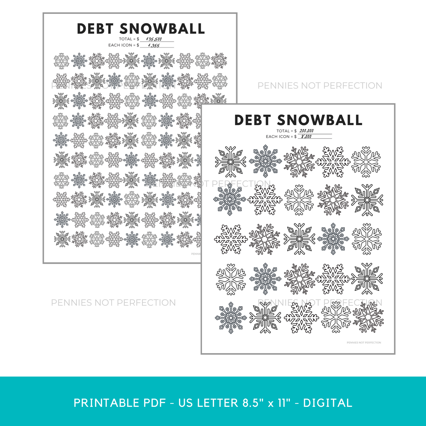 Debt Snowball Payoff Tracker Printable