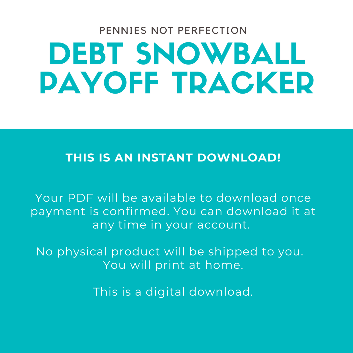 Debt Snowball Payoff Tracker Printable