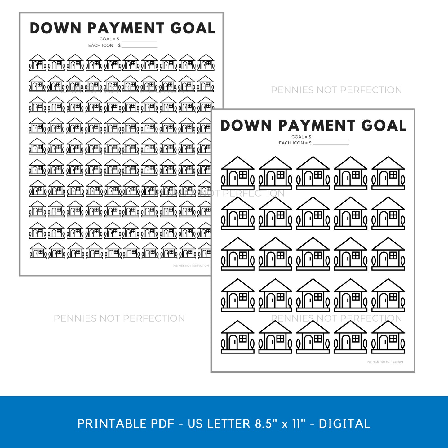 Down Payment Savings Tracker | House Down Payment Savings Printable