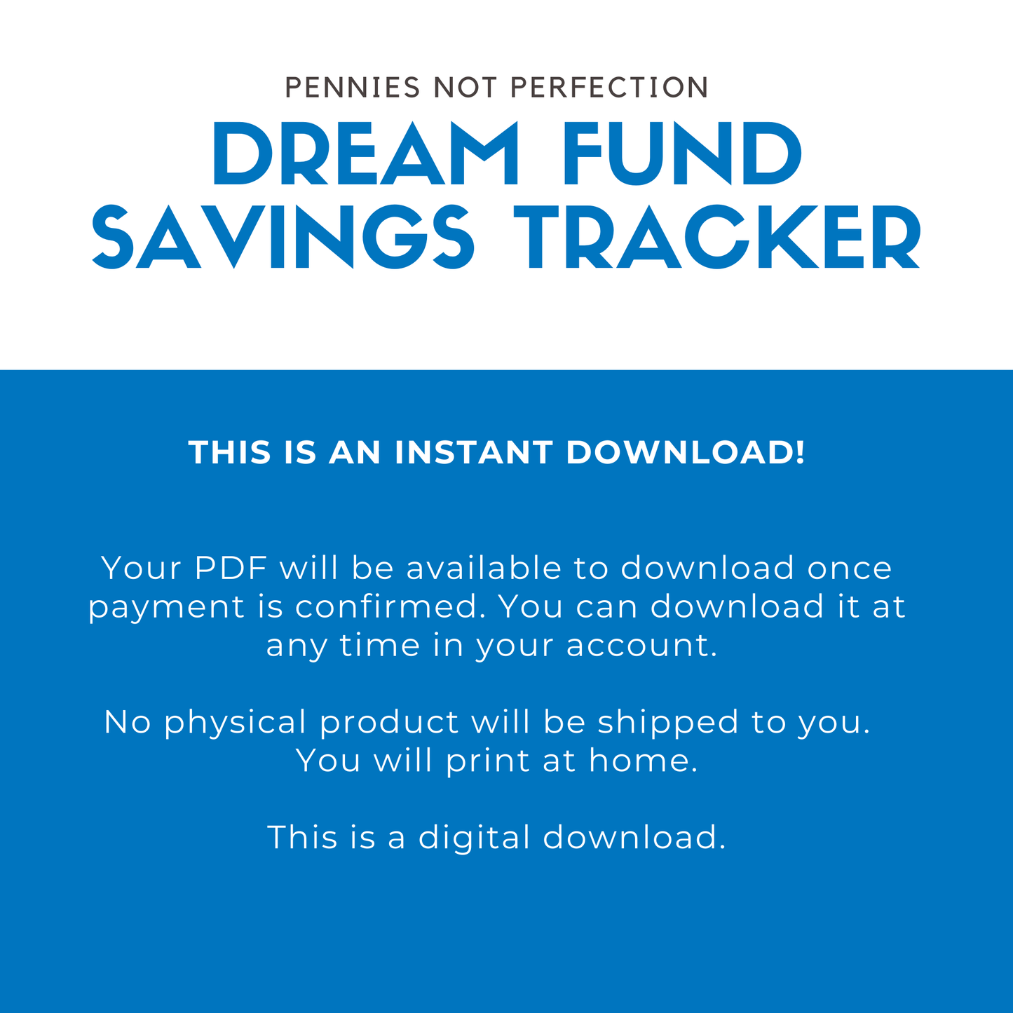 Dream Fund Savings Tracker Printable 1