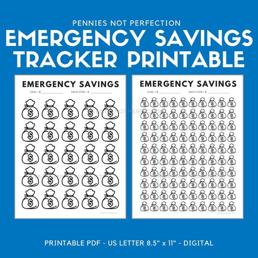 Emergency Fund Savings Tracker | Savings Tracker Printable