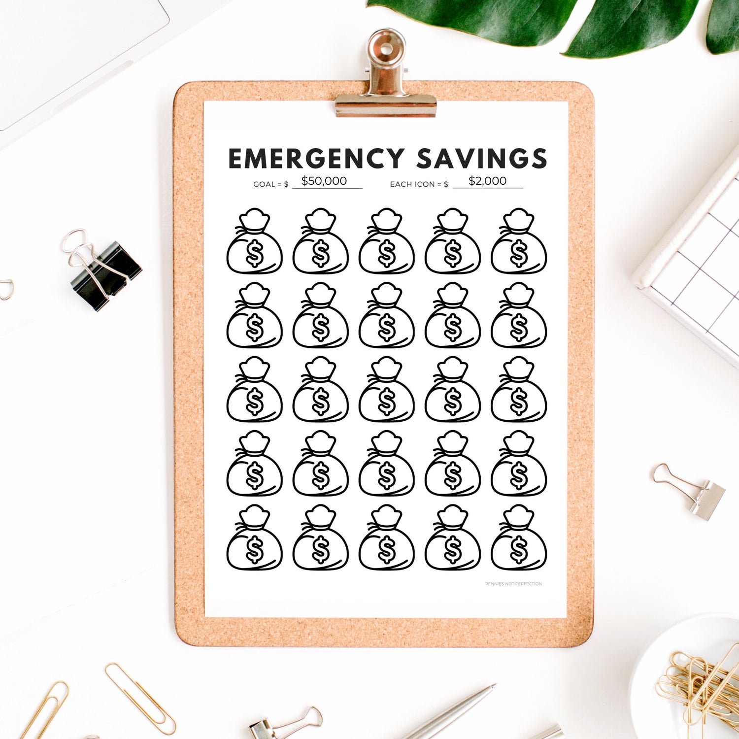 Emergency Fund Savings Tracker | Savings Tracker Printable