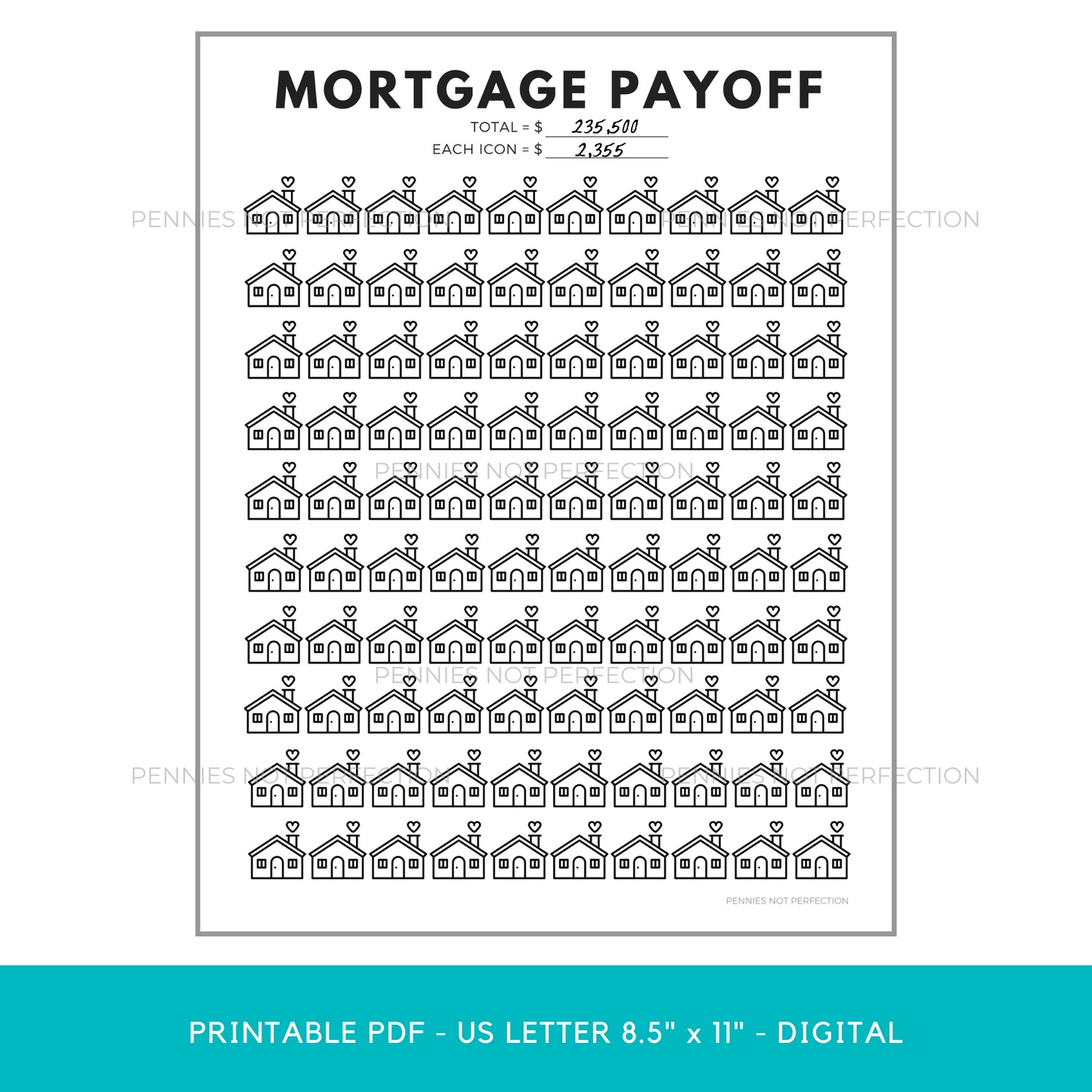 Mortgage Payoff Tracker Printable