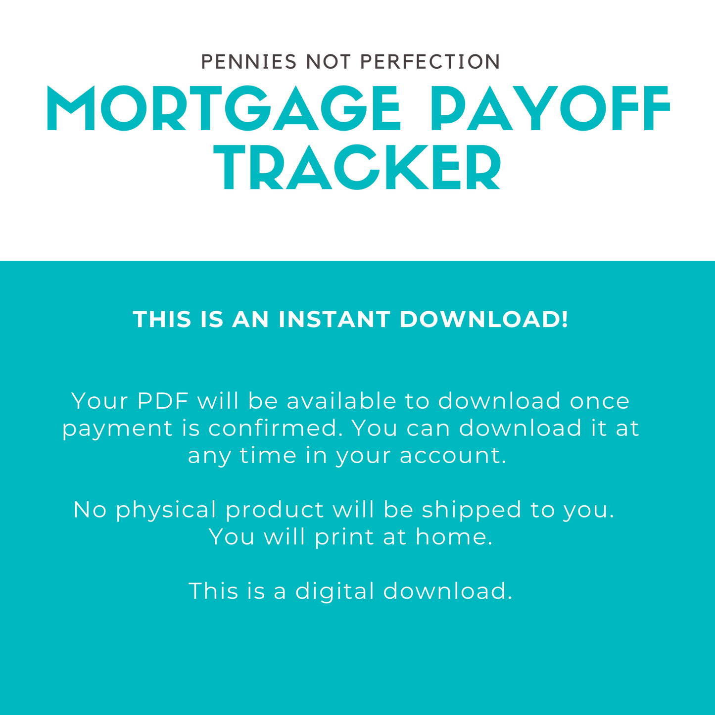 Mortgage Payoff Tracker Printable