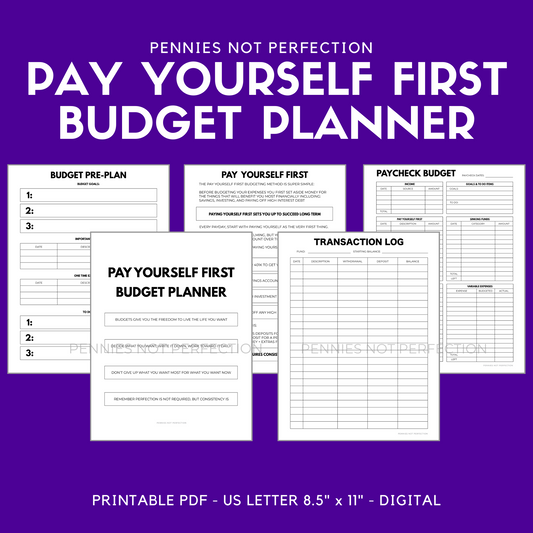 Pay Yourself First Budget Printable Planner