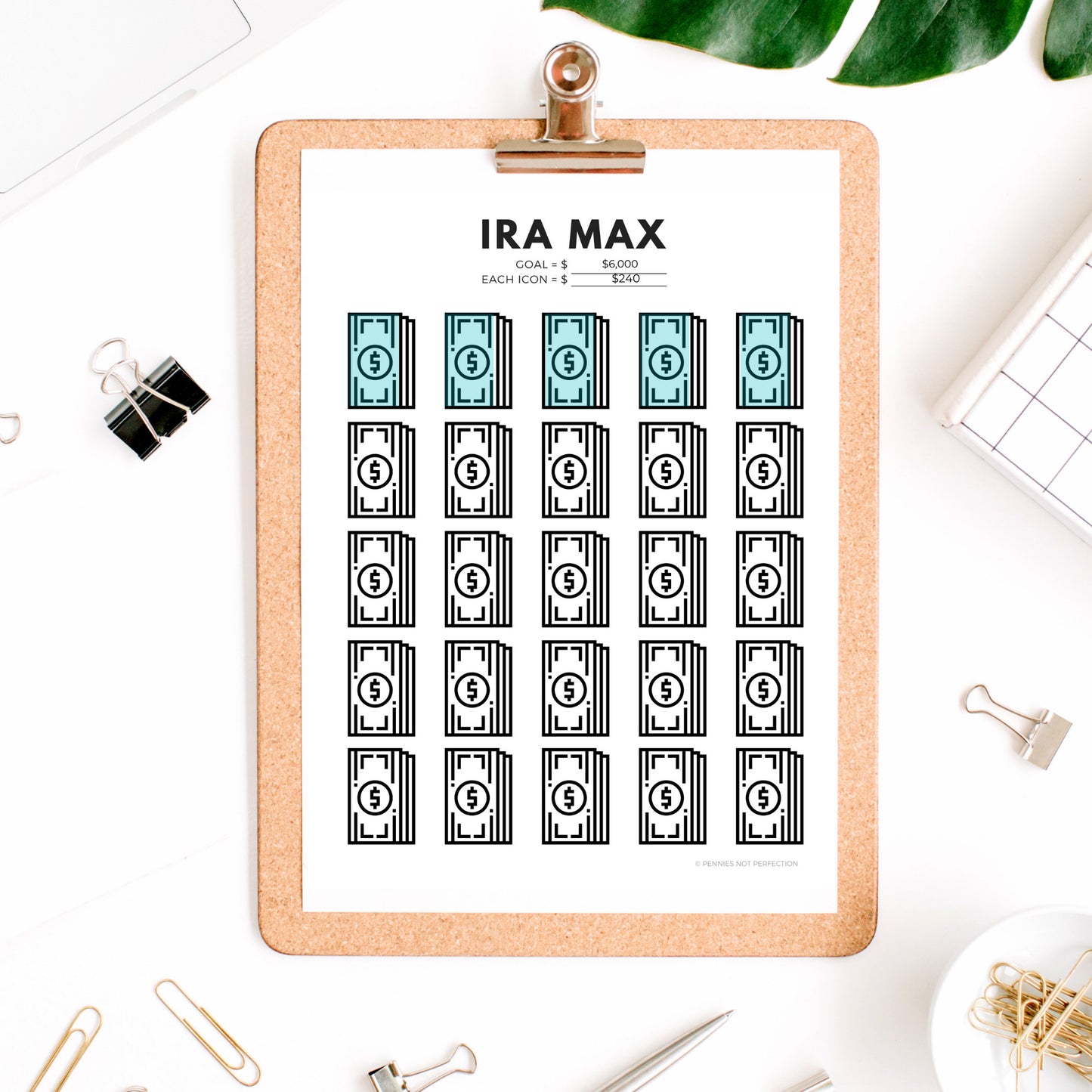 Retirement Savings Tracker Printables Bundle | 401K Roth IRA Trackers