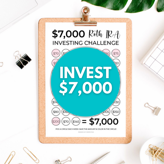 $7,000 Roth IRA Challenge Tracker (Weekly & Biweekly Options!)