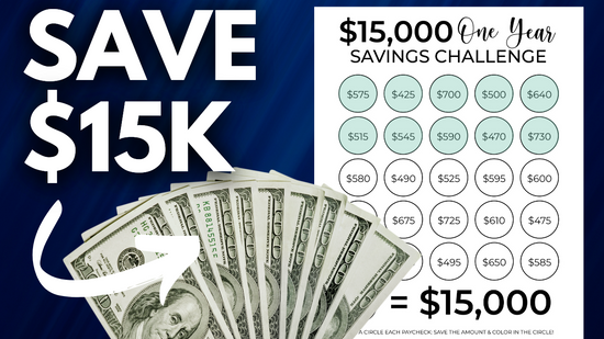 Save $15,000 in one year with biweekly paychecks using this biweekly savings challenge