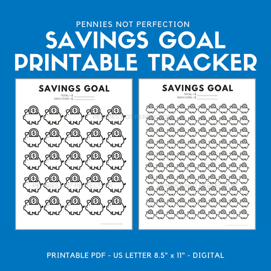 Savings Goal Tracker | Piggy Bank Savings Tracker Printable 6