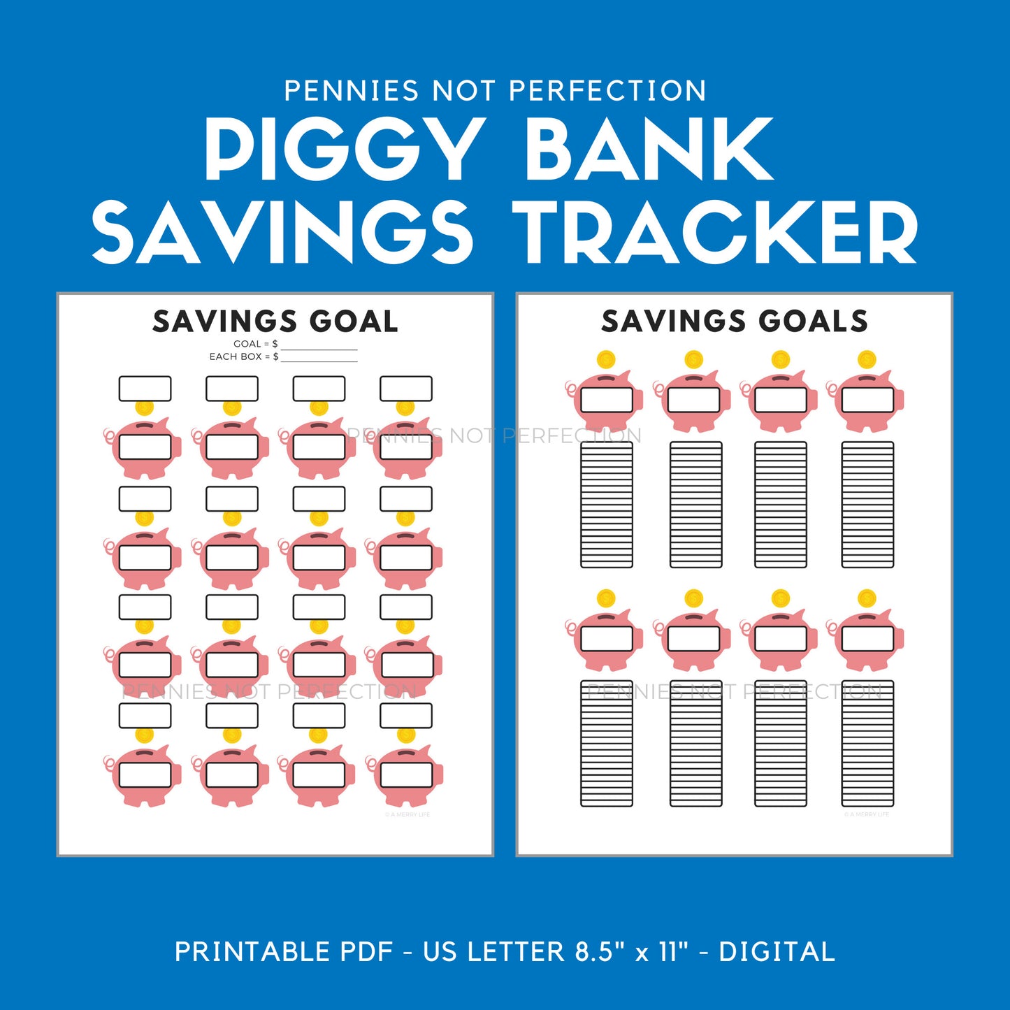 Savings Goals Tracker | Savings Tracker Printable 1
